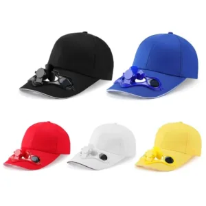 Solar Fan Hat for Men Women - Sun Protection Summer Cooling Cap with USB Rechargeable Fan, UV Sunshield, Adjustable & Breathable