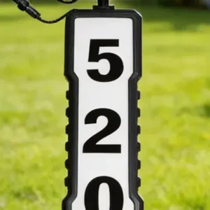 Solar Powered Address Light, 360-Degree LED House Number Sign Solar Address Sign Includes 2 X20 Numbers &2 X 5 Letters (A to E)