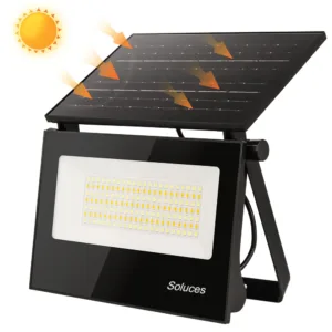 Micro-Wave Sensor Solar Powerd LED Flood Light For Backyard Patio Corridor White/Warm Light Light Motion Detective Lamp(Not PIR)